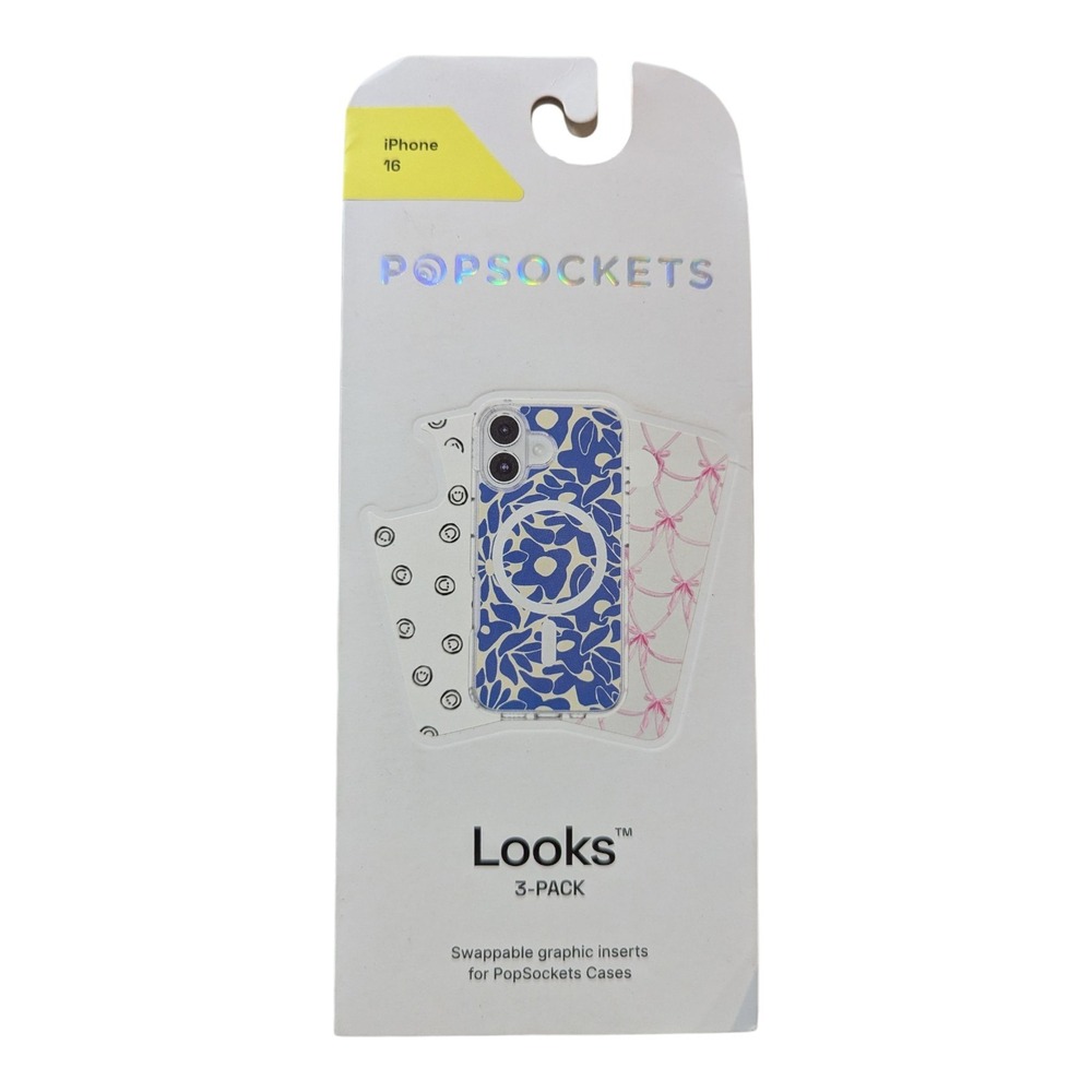 D6. Looks PopSockets Swappable Case Inserts (3 pack) Apple iPhone 16‎